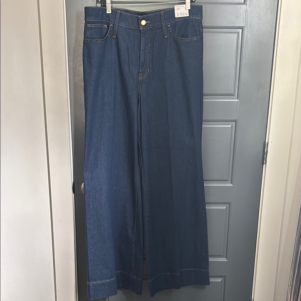J. Crew Blue Wide Leg Flare Jeans